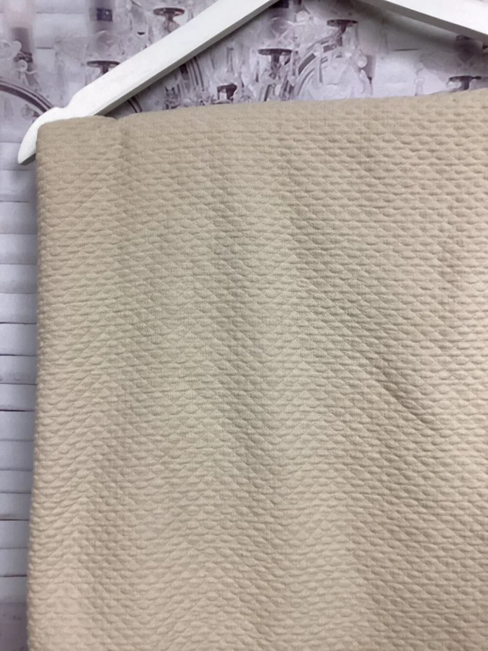 Pottery Barn Shower Curtain Cream Textured Cotton